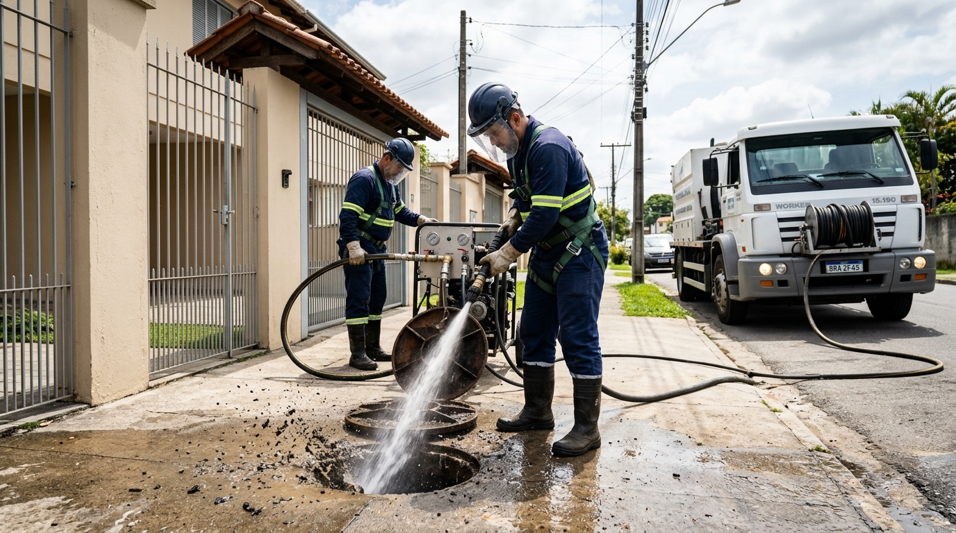 Limpeza de Tubulação com Hidrojato em Ribeirão Preto‑SP